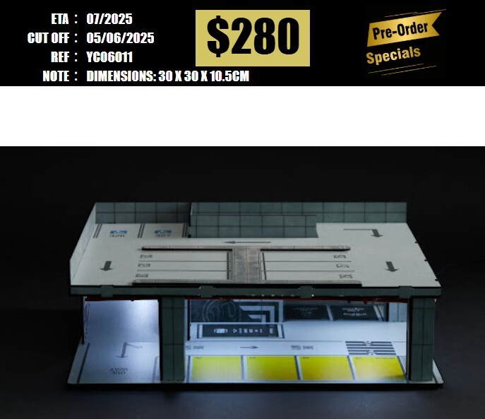 PO-$280 * YOU&CAR * 1:64 DIORAMA - PARKING SCENE 01 GREY [OD01/06]