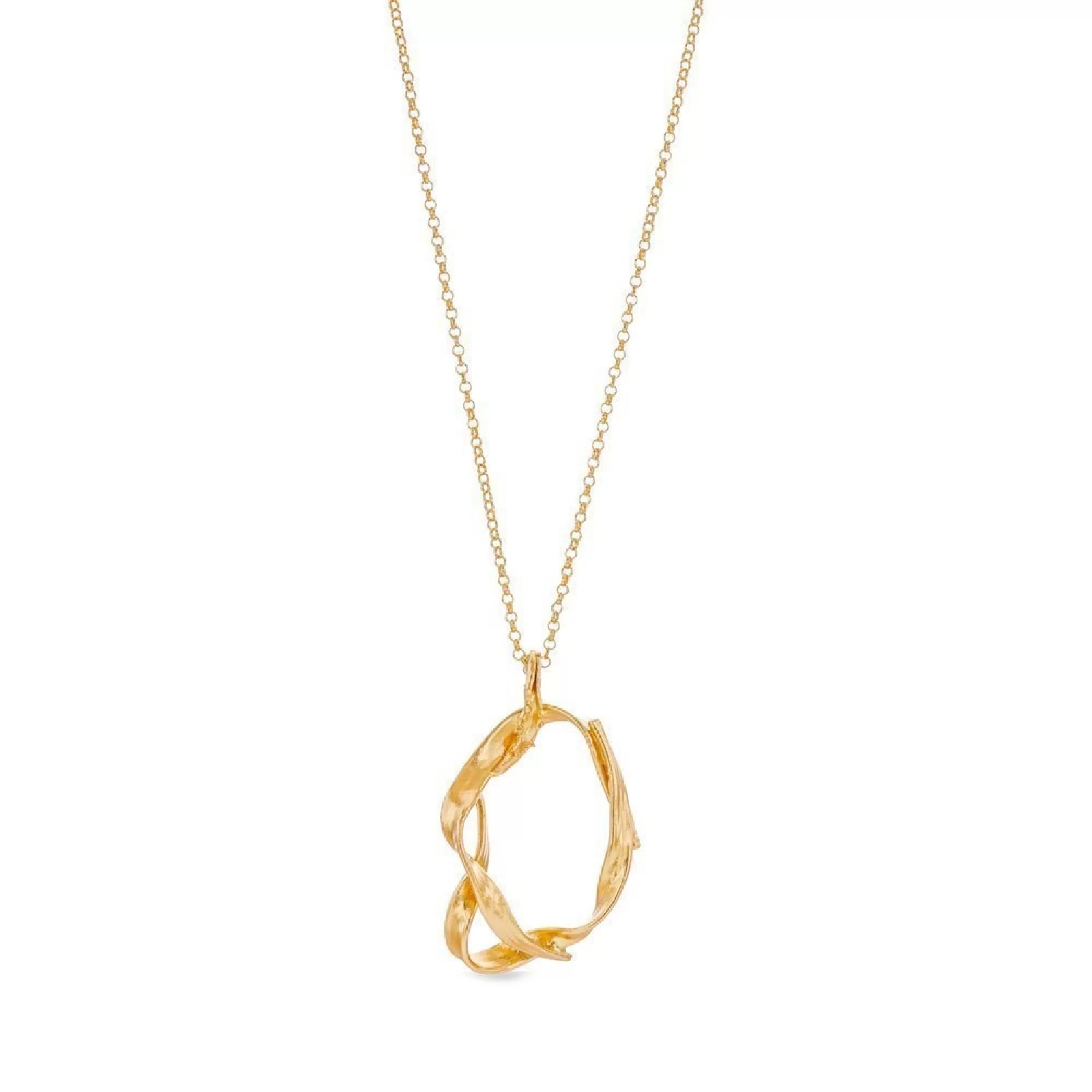 1TA0524-445 THALLO Medea Necklace Geometric Long 24K Gold Vermeil On Sterling Silver #s472b (A-SK-E)