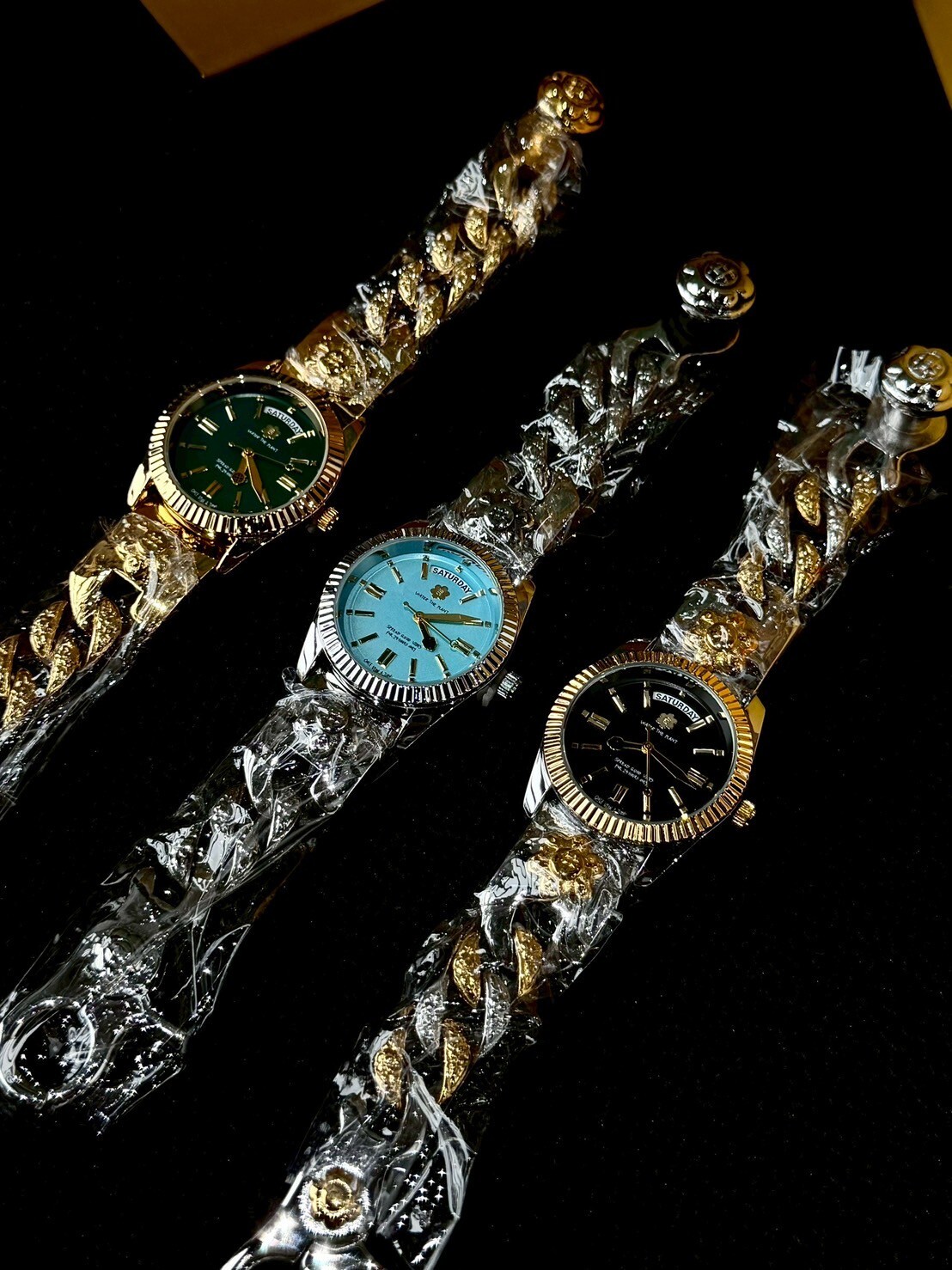 WATER THE PLANT 限定款 金屬小花鏈條手錶 QT Watch 小花鞋品牌 WTP