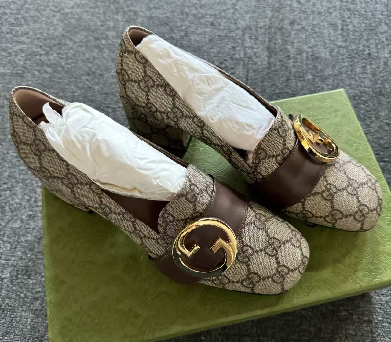 Gucci supreme GG heels size 35.5