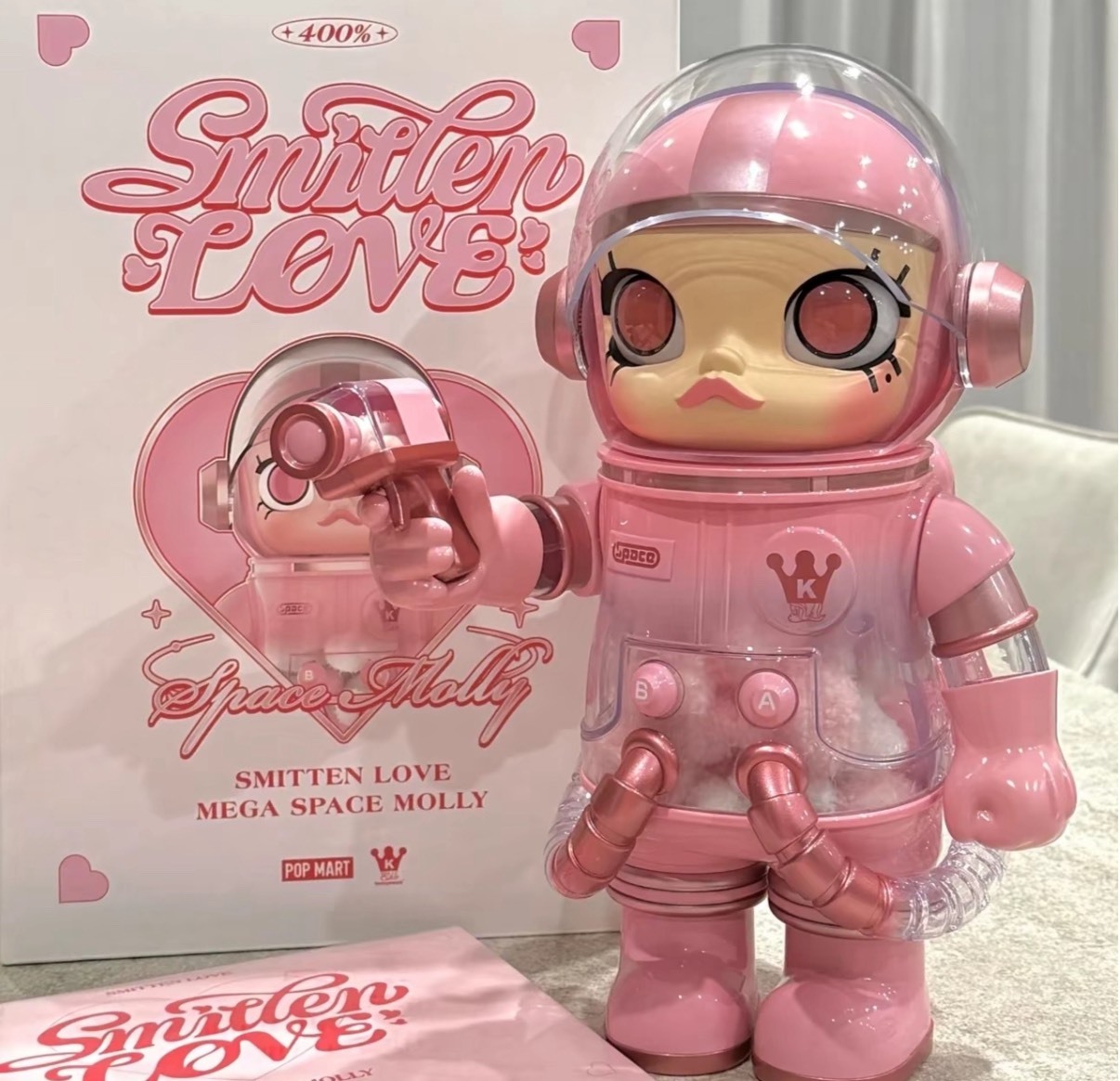 POP MART MEGA SPACE MOLLY 400% 心悅款｜粉紫宇宙 潮流收藏公仔