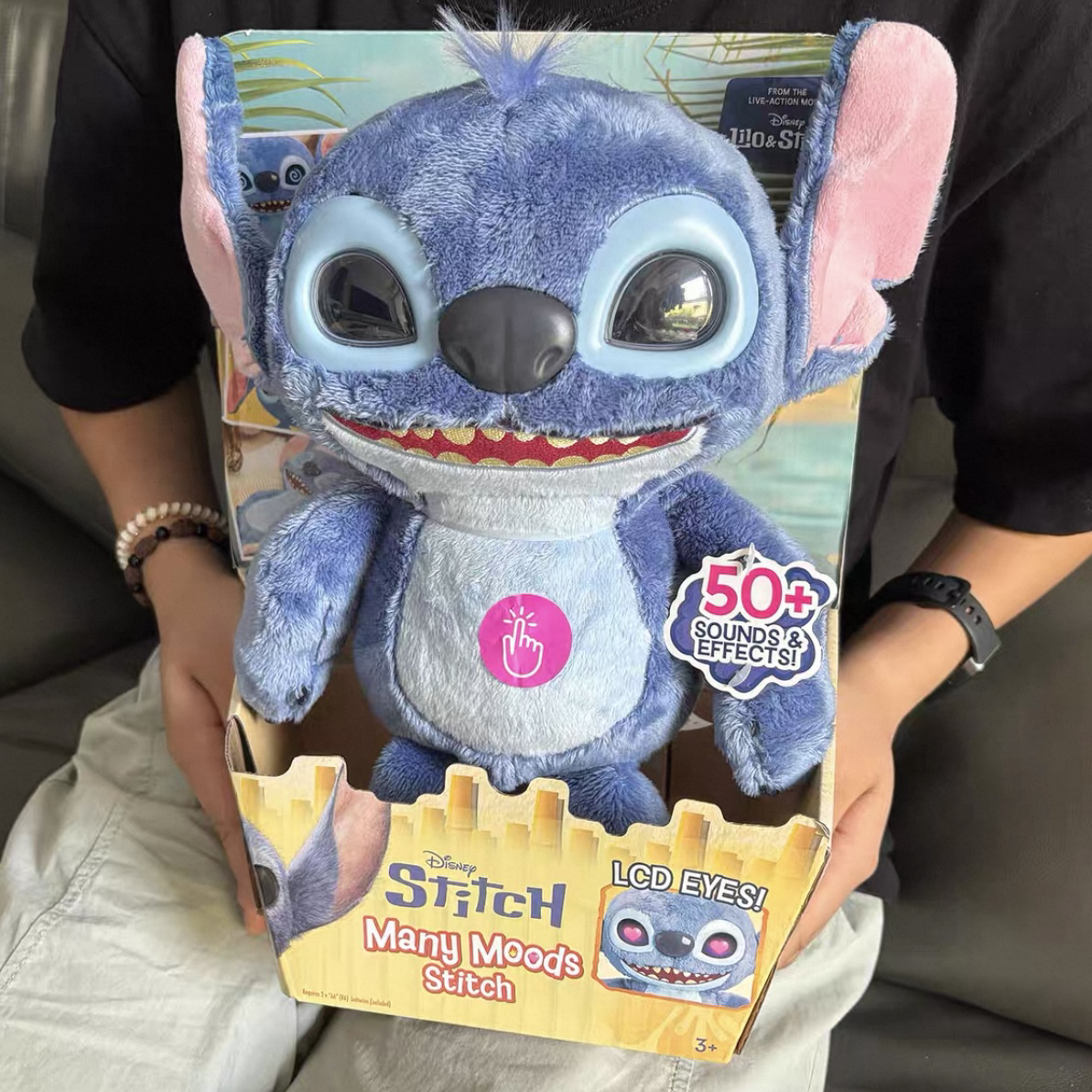 美國迪士尼 Disney 史迪奇娃娃 Stitch 聲光智能互動毛絨公仔 會說話 36cm