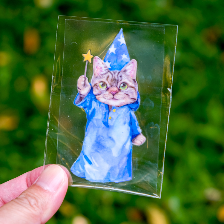 一氏夫婦 Escouple｜轉印貼紙｜魔法｜虎斑貓