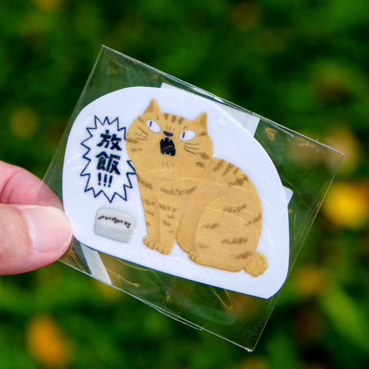 鳥控 bird cone｜感壓轉印貼｜放飯橘貓