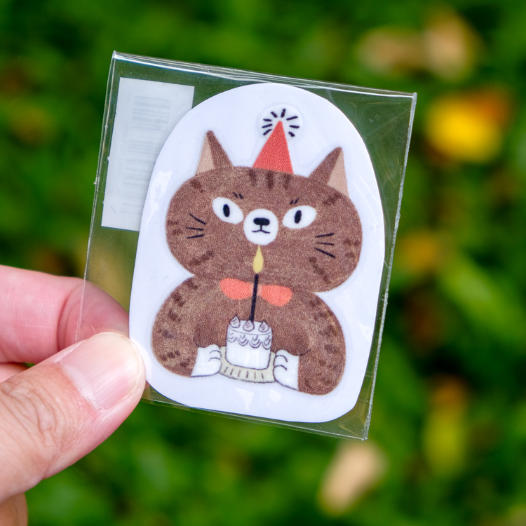 鳥控 bird cone｜感壓轉印貼｜生日快樂貓