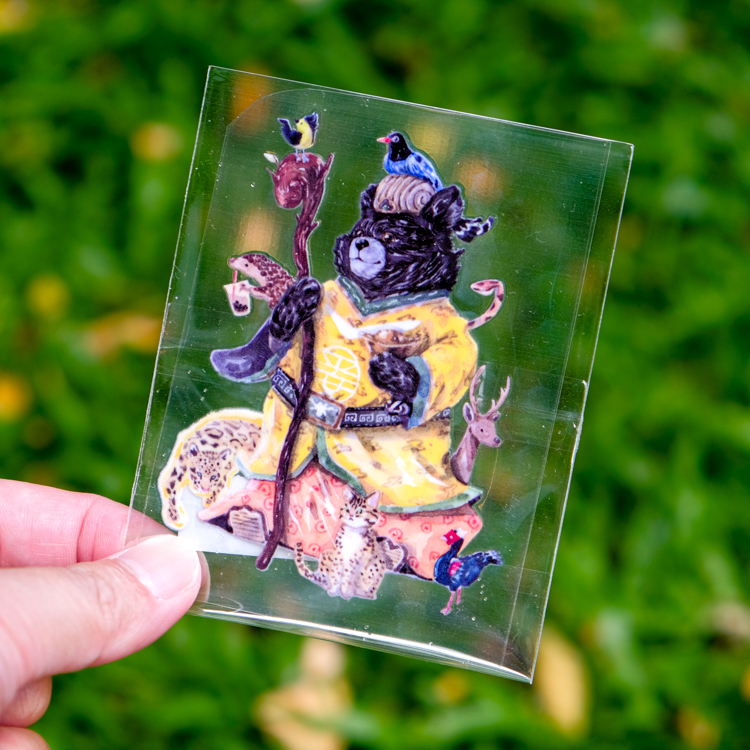 一氏夫婦 Escouple｜轉印貼紙｜土地公｜黑熊