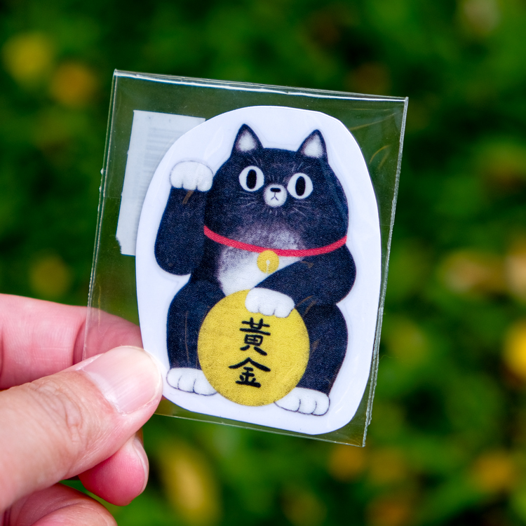 鳥控 bird cone｜感壓轉印貼｜招財貓｜黃金