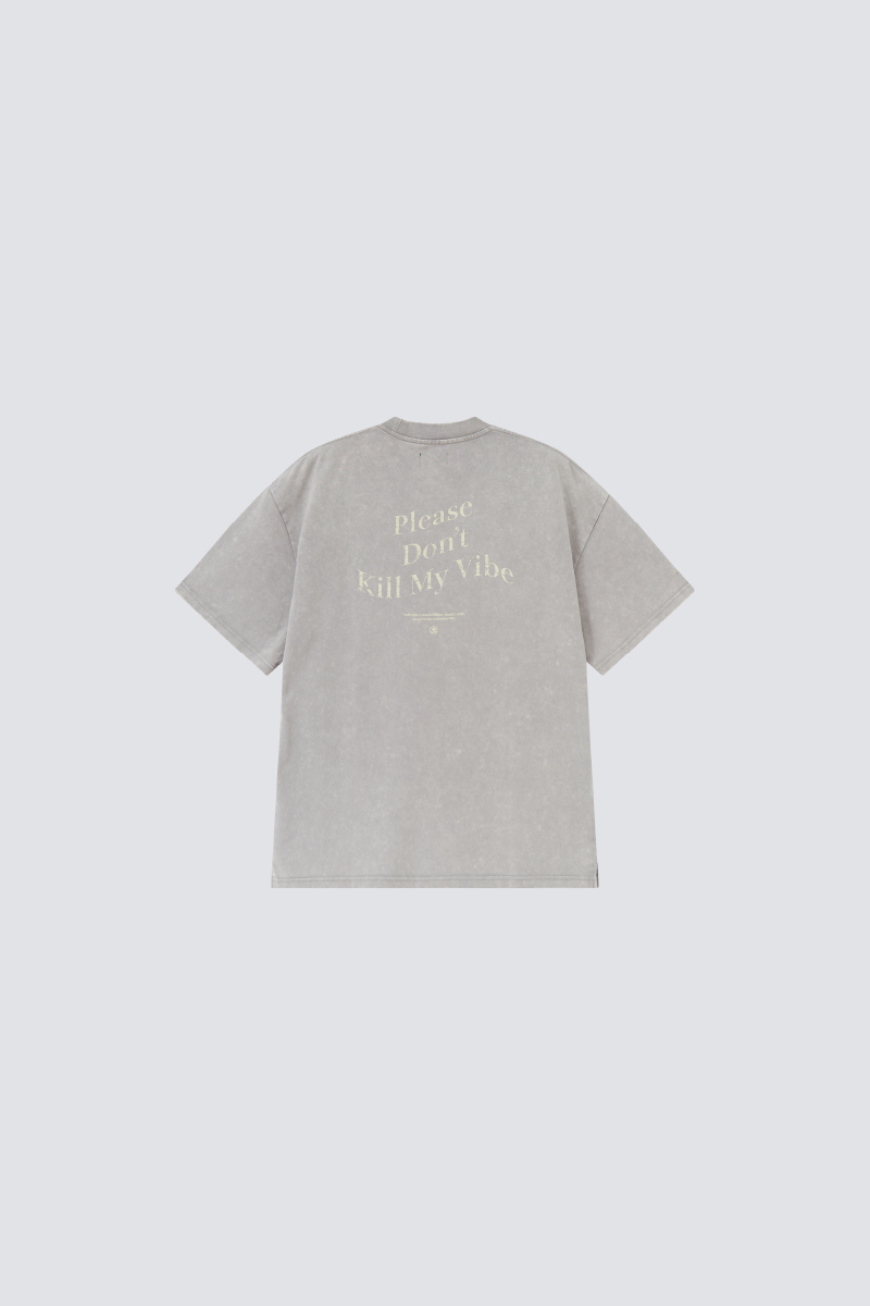 Don't kill my vibe Neoprene Tee｜Grey｜Hong Kong Original Design