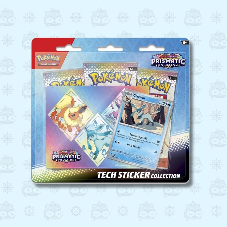 Pokemon Prismatic Evolutions Tech Sticker Collection (Glaceon)