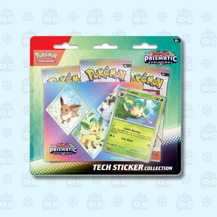 Pokemon Prismatic Evolutions Tech Sticker Collection (Leafeon)