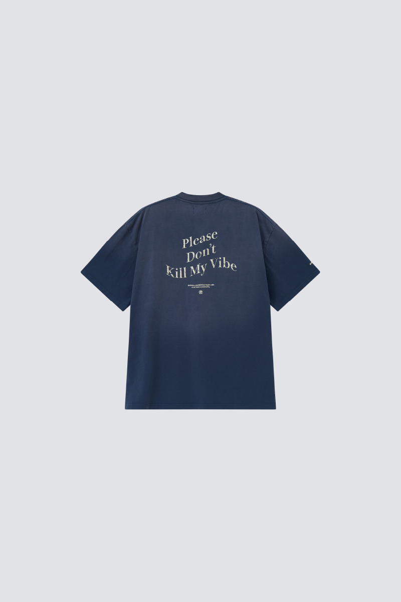 Don't kill my vibe Neoprene Tee｜Navy｜Hong Kong Original Design