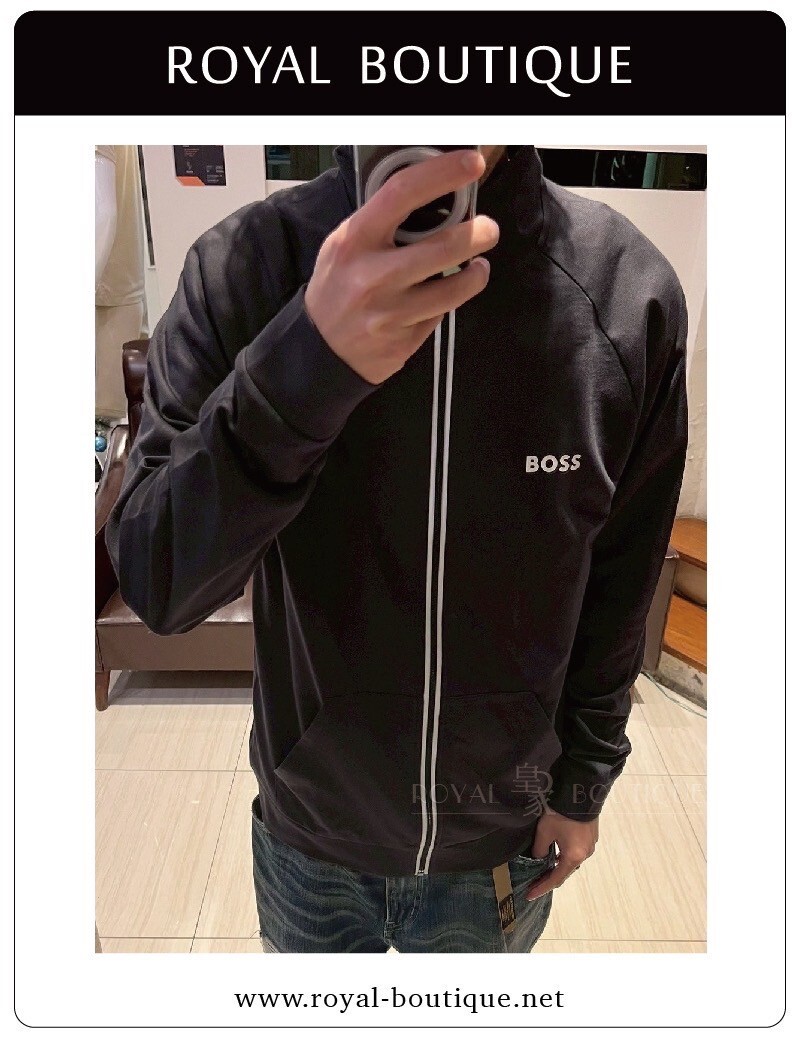 BOSS 左胸小標LOGO休閒薄夾克外套