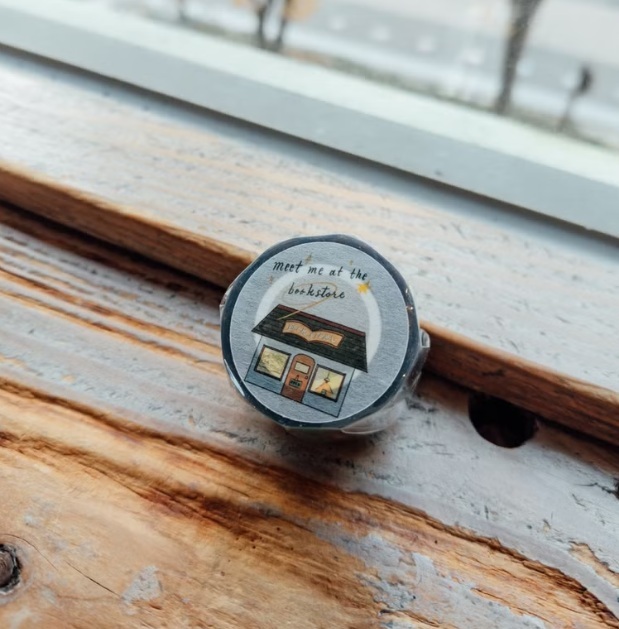 甜蜜生活．書店女子 4cm亮面PET膠帶 <整捲/分裝>