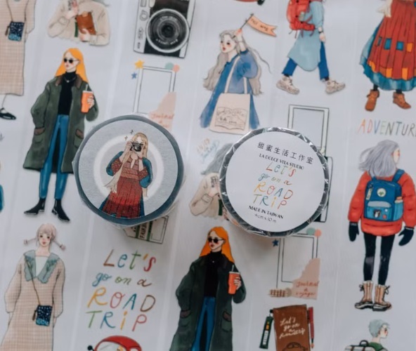 甜蜜生活．環島旅行 4cm亮面PET膠帶 <整捲/分裝>