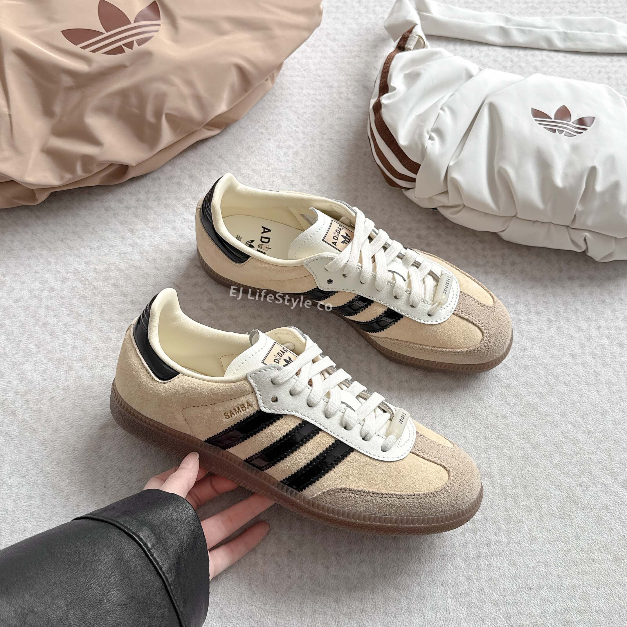 ADIDAS SAMBA OG 珍珠奶茶 珍奶 米黃色 奶茶色 黑色 男鞋  JP5197 / 現貨