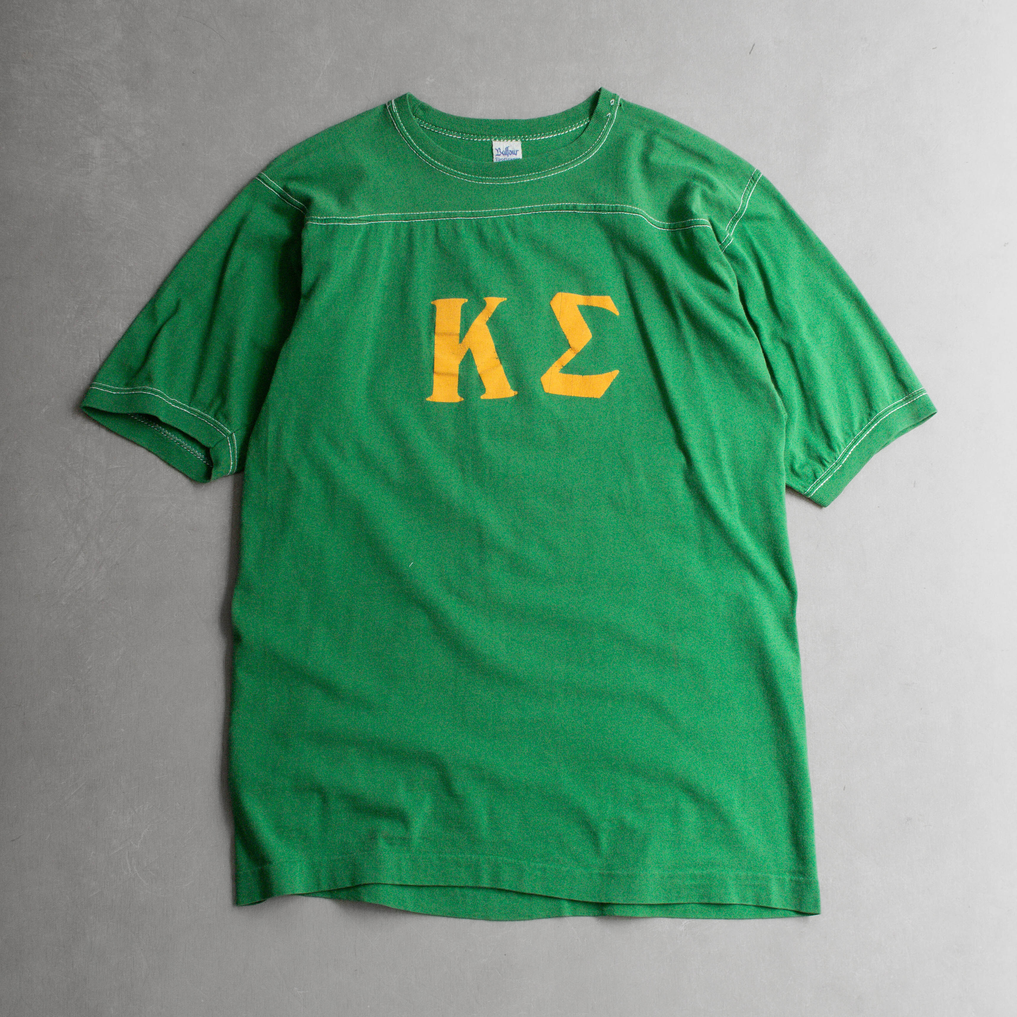 60-70S BALFOUR ATHLETIC TEE 美國製 綠色 兄弟會 運動 短袖 T恤