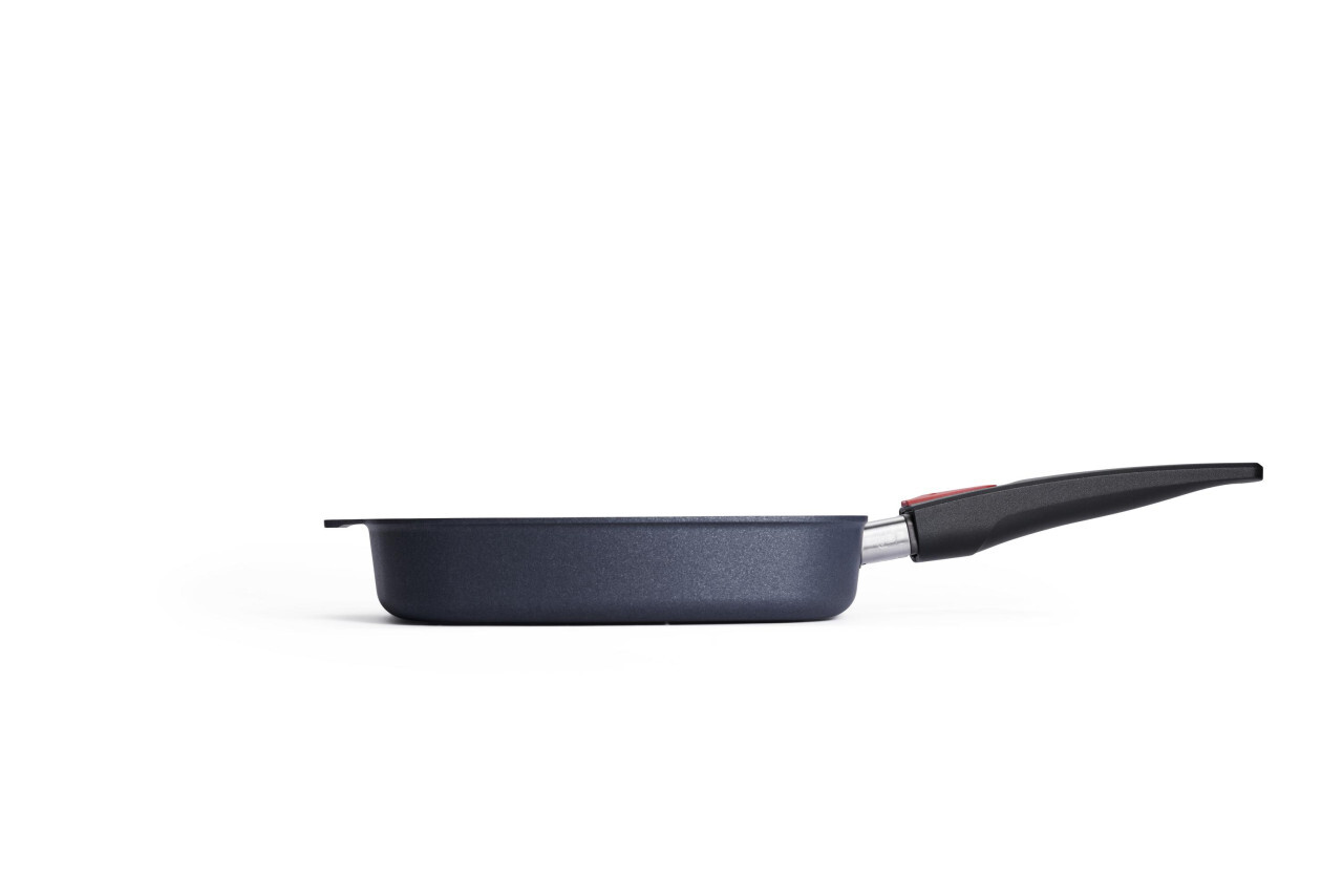 WOLL 輕．型鑽石系列 24cm 方形坑紋煎鍋 (可拆式手柄，連玻璃鍋蓋)