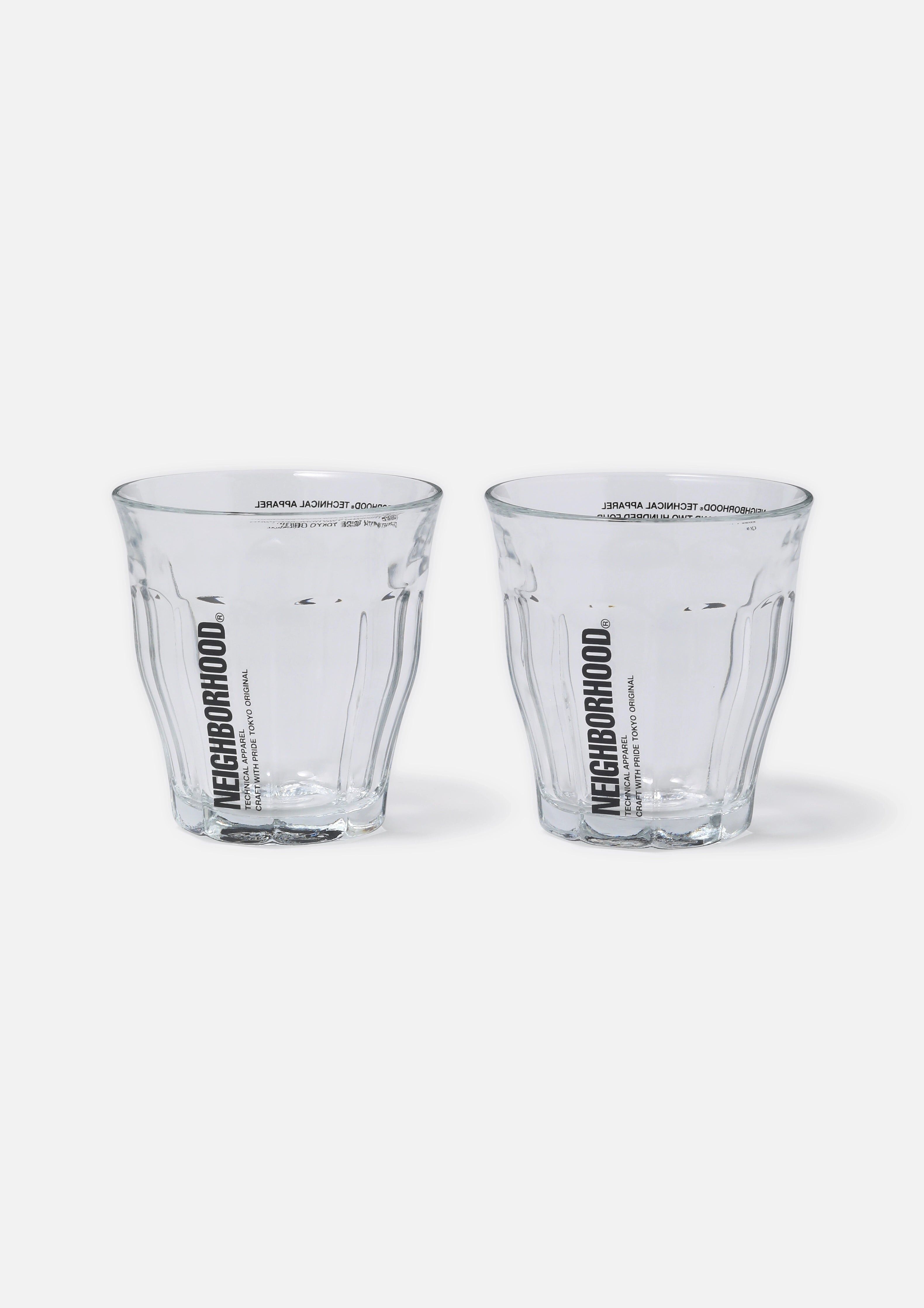 2025SS NEIGHBORHOOD NBHD LOGO DURALEX GLASS SET 玻璃杯 兩個一組 杯子 咖啡杯 酒杯 現貨 251OTNH-AC02