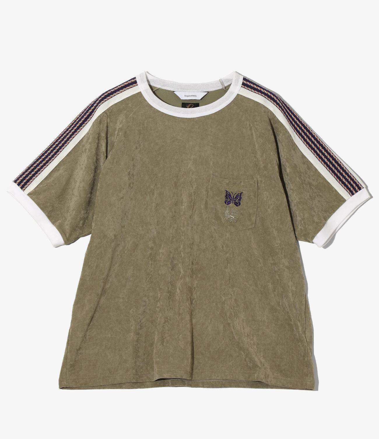 『代購商品』2025SS NEEDLES x Sasquatchfabrix. S/S Papillon Emb. Tee- Poly Velour 短T