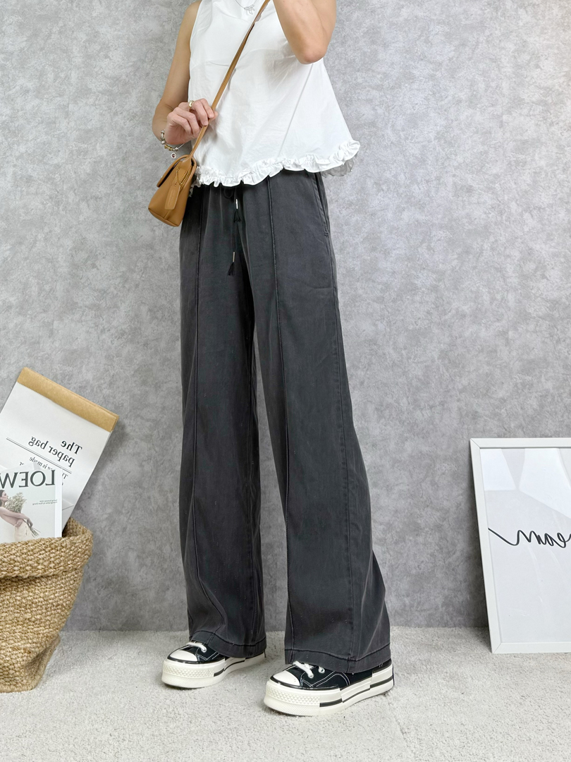 顯瘦關鍵藏在細節♡立體剪裁天絲褲太可以！