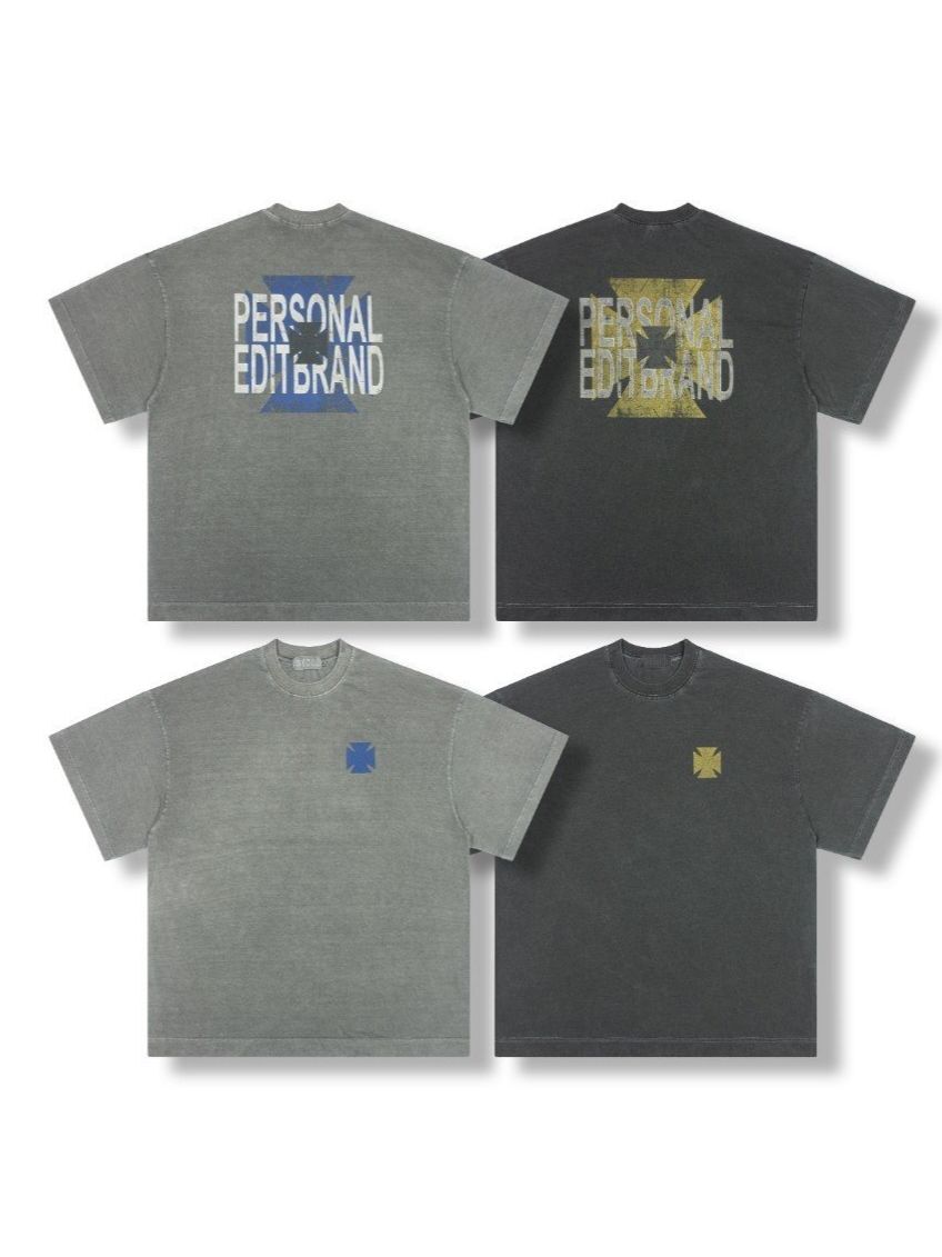 洗水英文字圖案短袖Tee 40324-028T