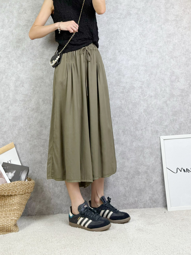 闆娘推薦~氣質up！涼感絲質褲裙穿出優雅休閒新日常♡