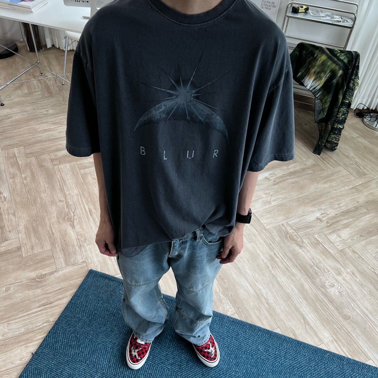 洗水英文字圖案短袖Tee EDEN-016T