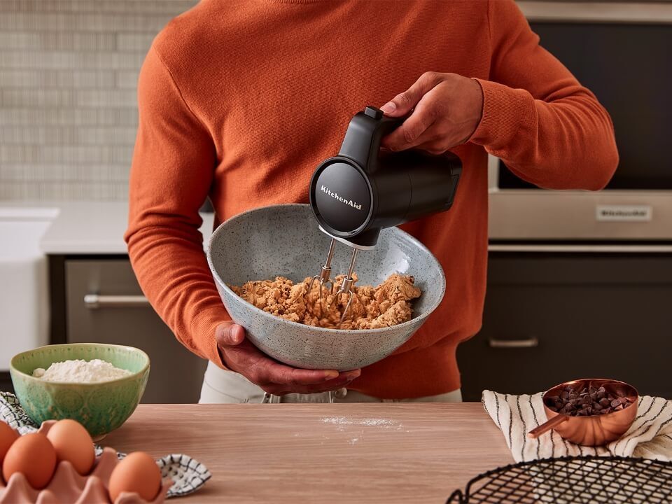 The KitchenAid Hand Mixer offers effortless mixing with multiple speeds for perfect blending, whipping, and beating.