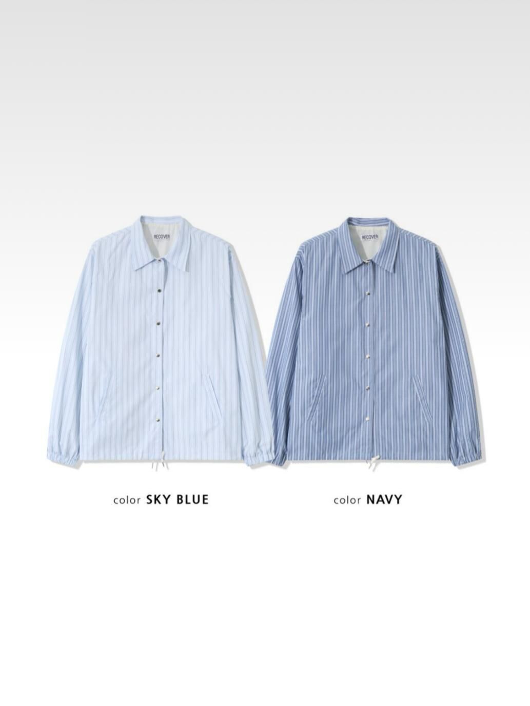 英文字直間長袖恤衫 RECOVER-018S