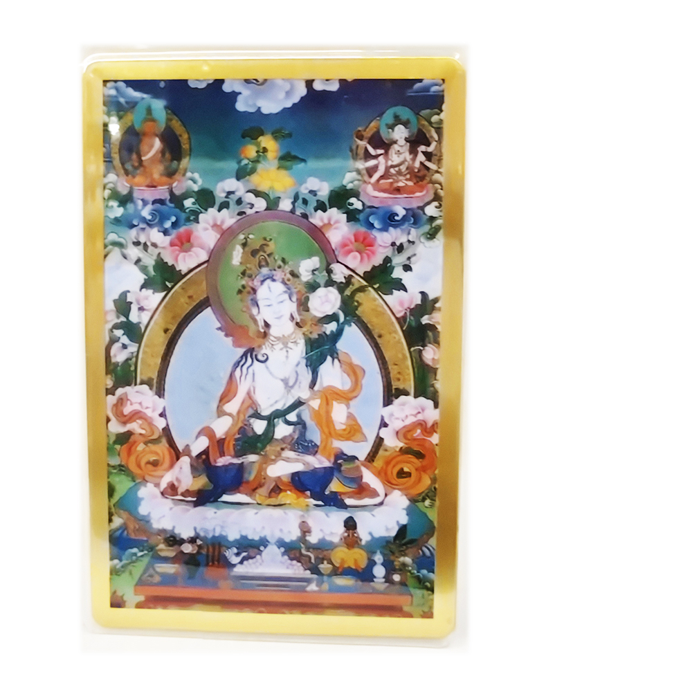白度母 彩繪{銅片}小卡【十方】117689