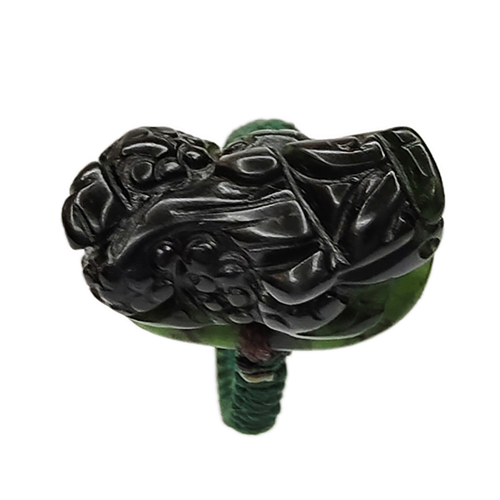 旺財貔貅{墨玉}戒指【十方】132922