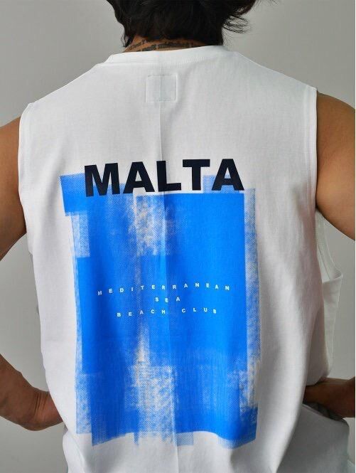 英文字圖案背心 V1119