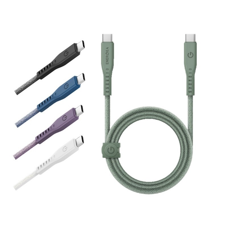 ENERGEA Flow USB-C to USB-C 5A PD240W 麻紡布料快充傳輸線