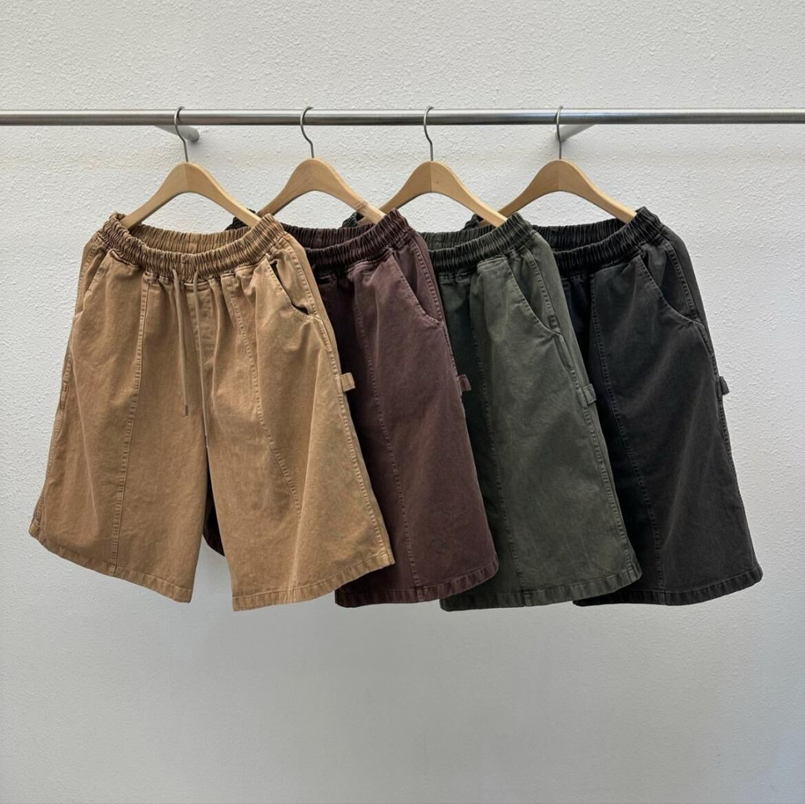 洗水淨色短褲 P3095