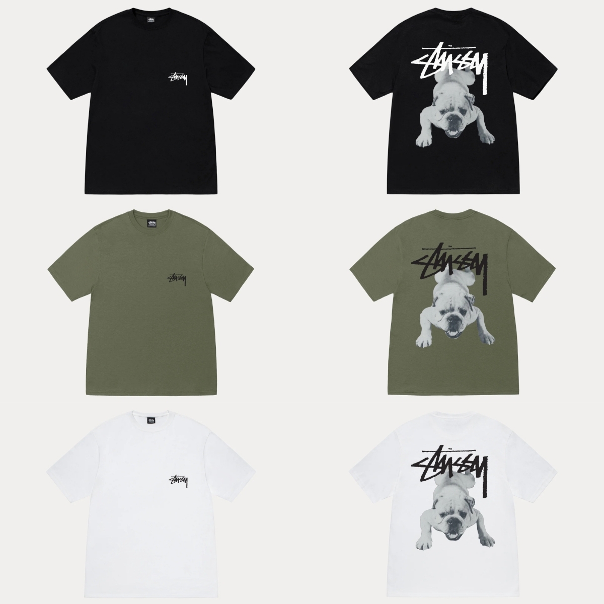 STUSSY STOCK DOG TEE 背後圖案 狗狗 短袖