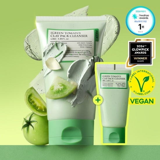 《Green Tomato現貨/Olive Young連線》fully Clay Pack Cleanser 120ml+30ml set