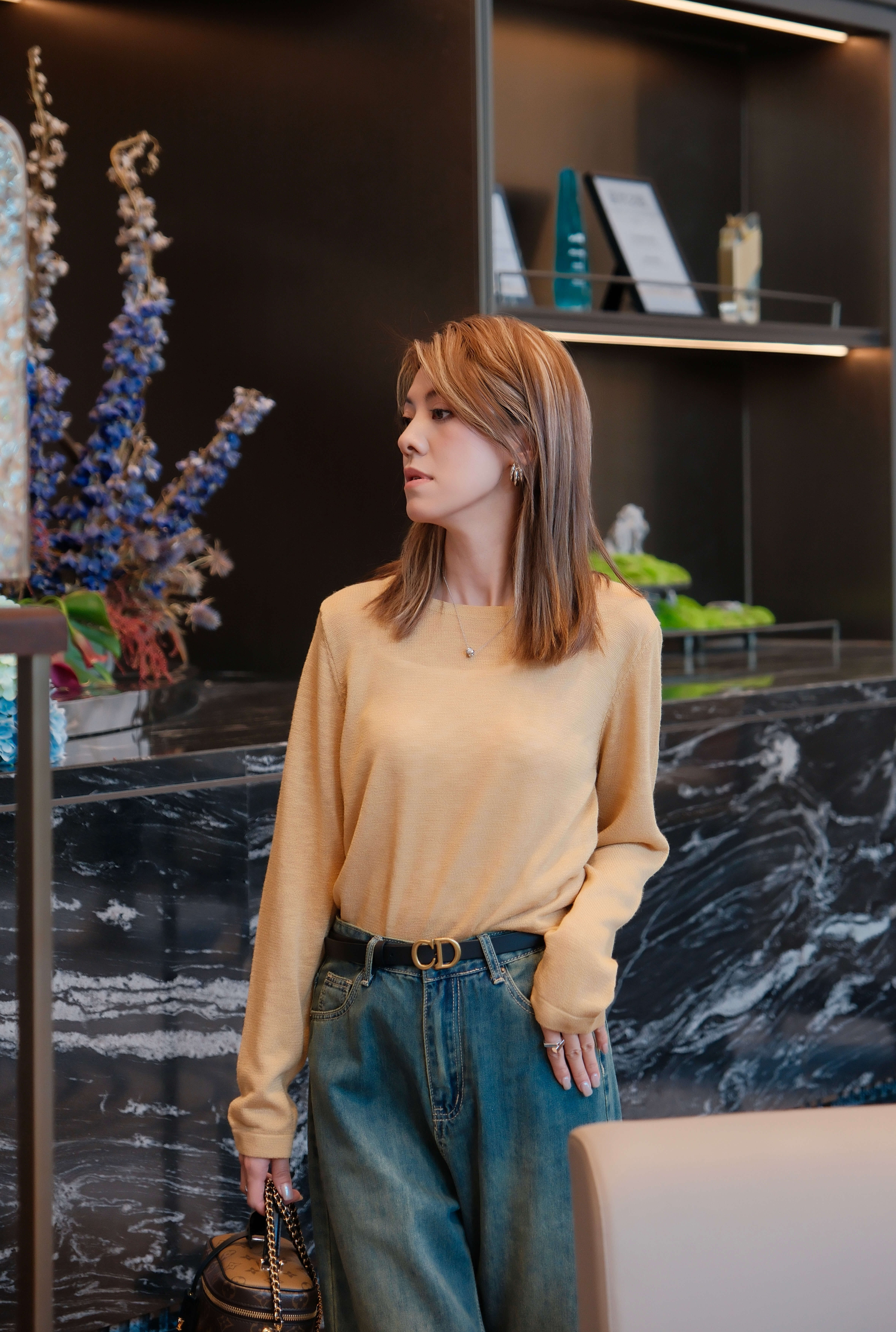 Lightweight Mesh Knit Top_KN254L13