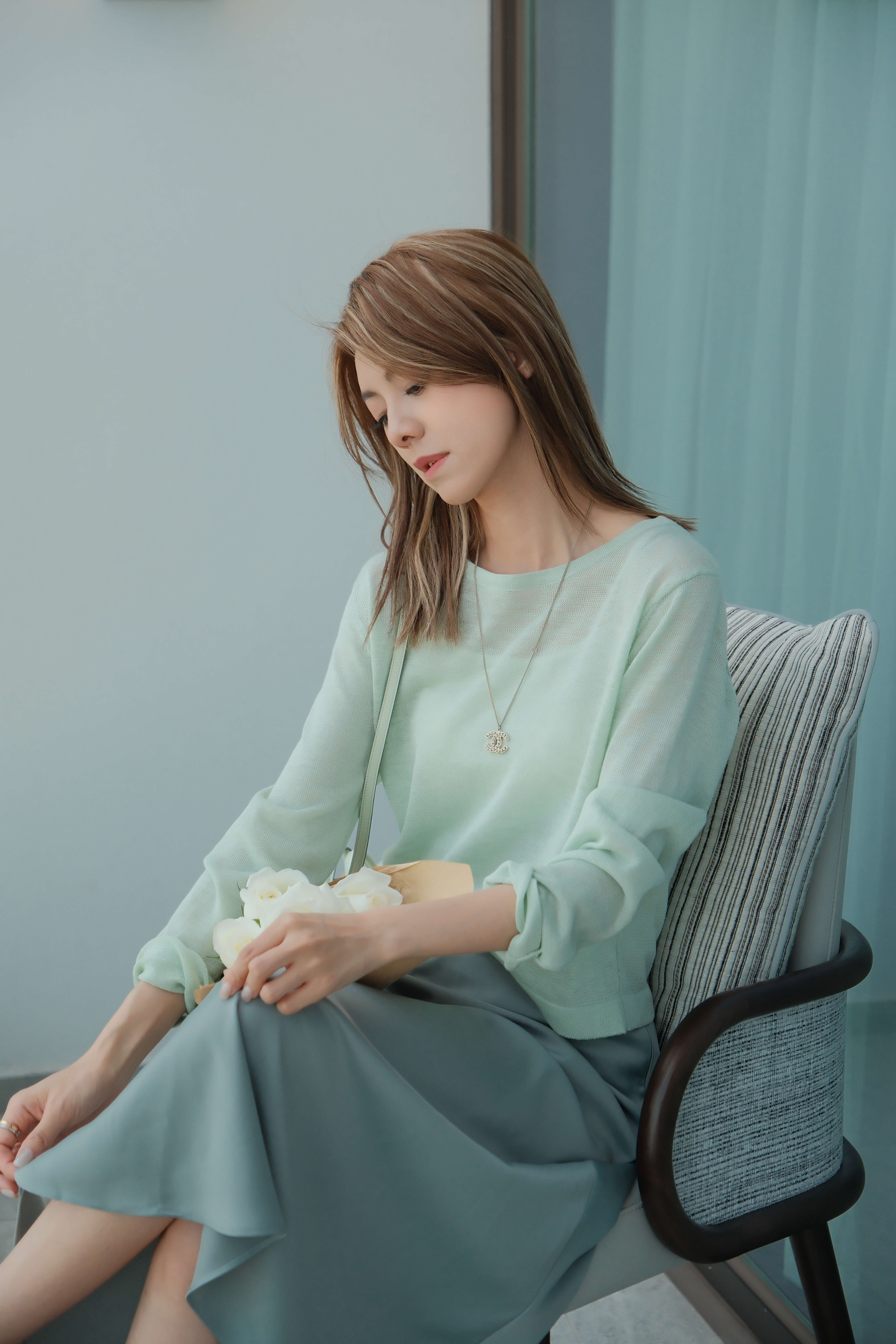 Lightweight Mesh Knit Top_KN254L13