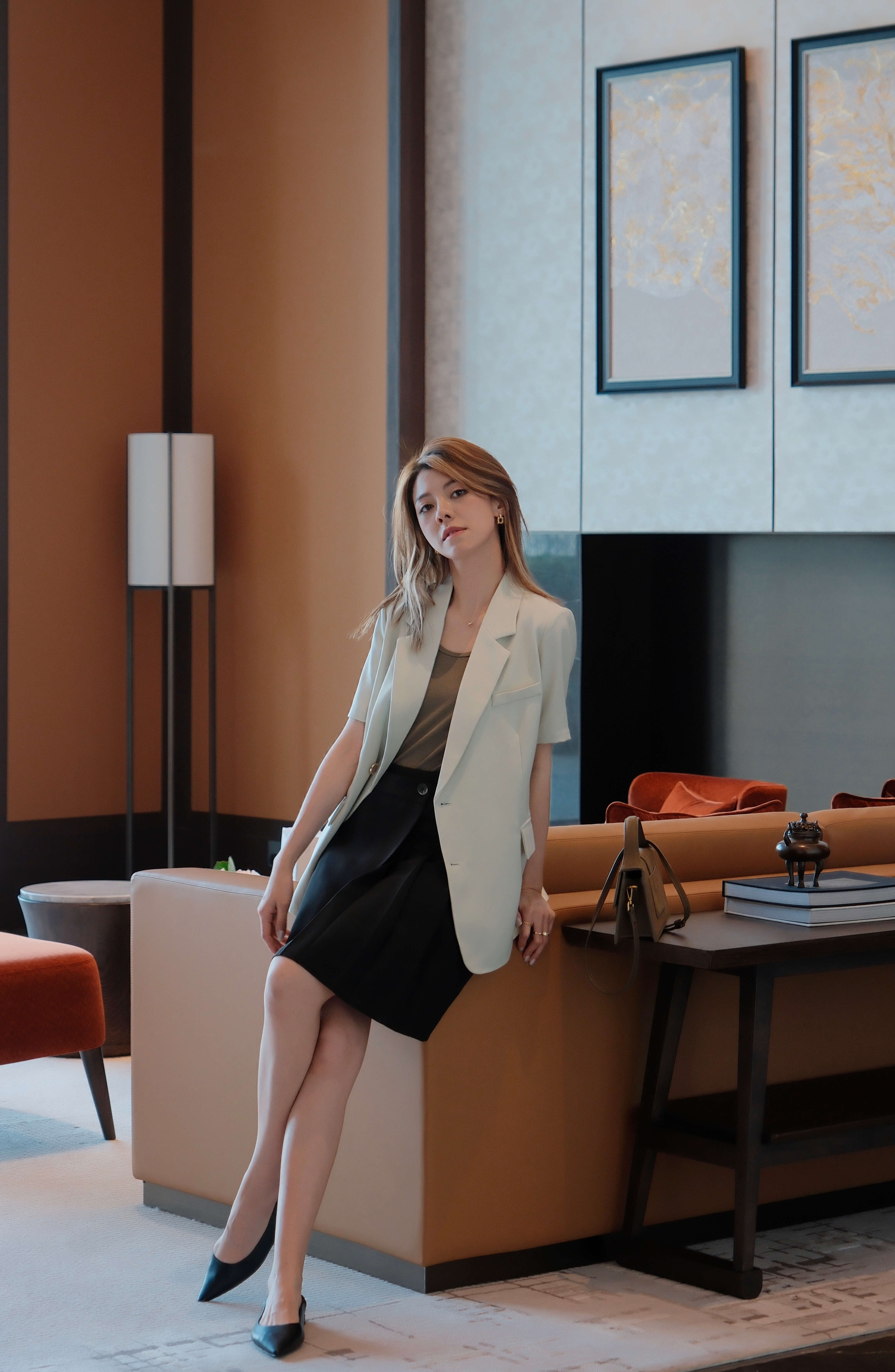 Pleated Side Wrap Skirt_SK254L14