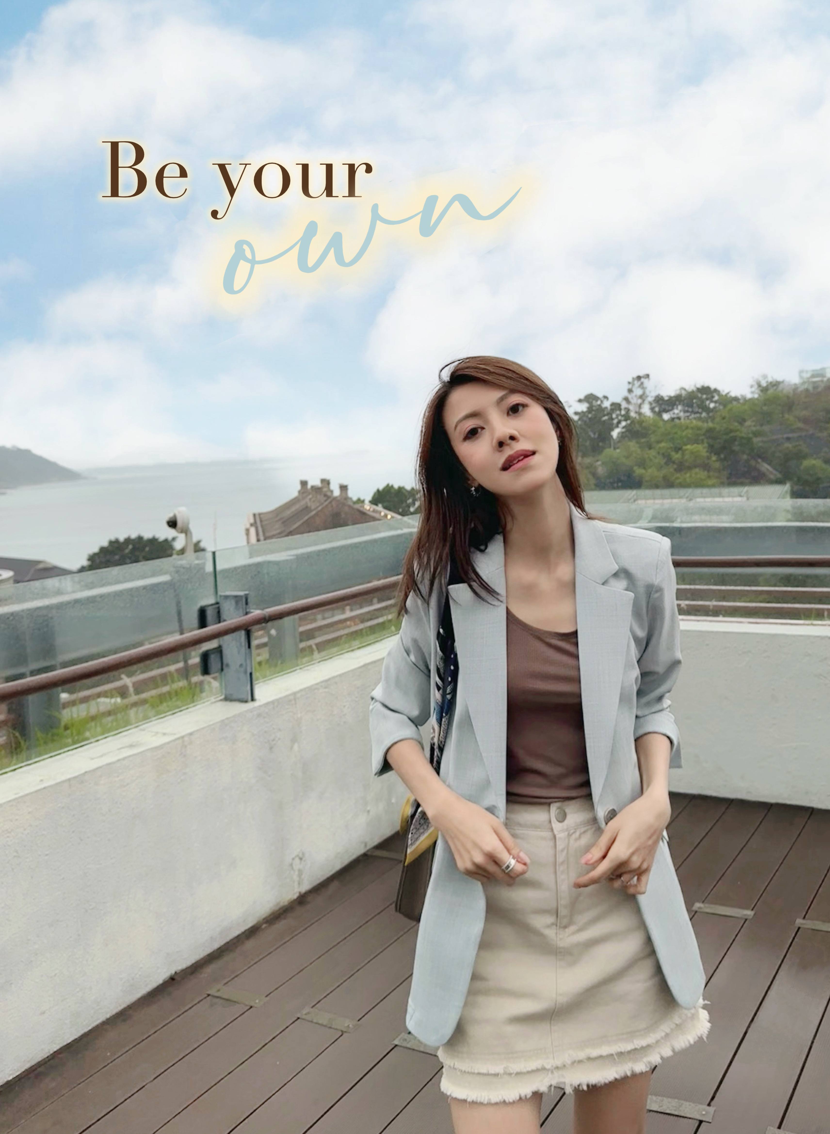 Three-Quarter Sleeve Single-Breasted Blazer_BZ245L06