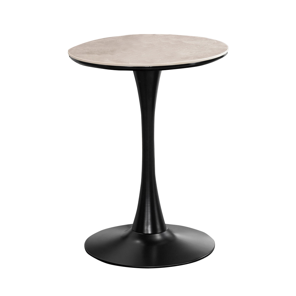 森比2尺工業風岩板圓型餐桌/小圓桌/休閒桌/商業洽談桌