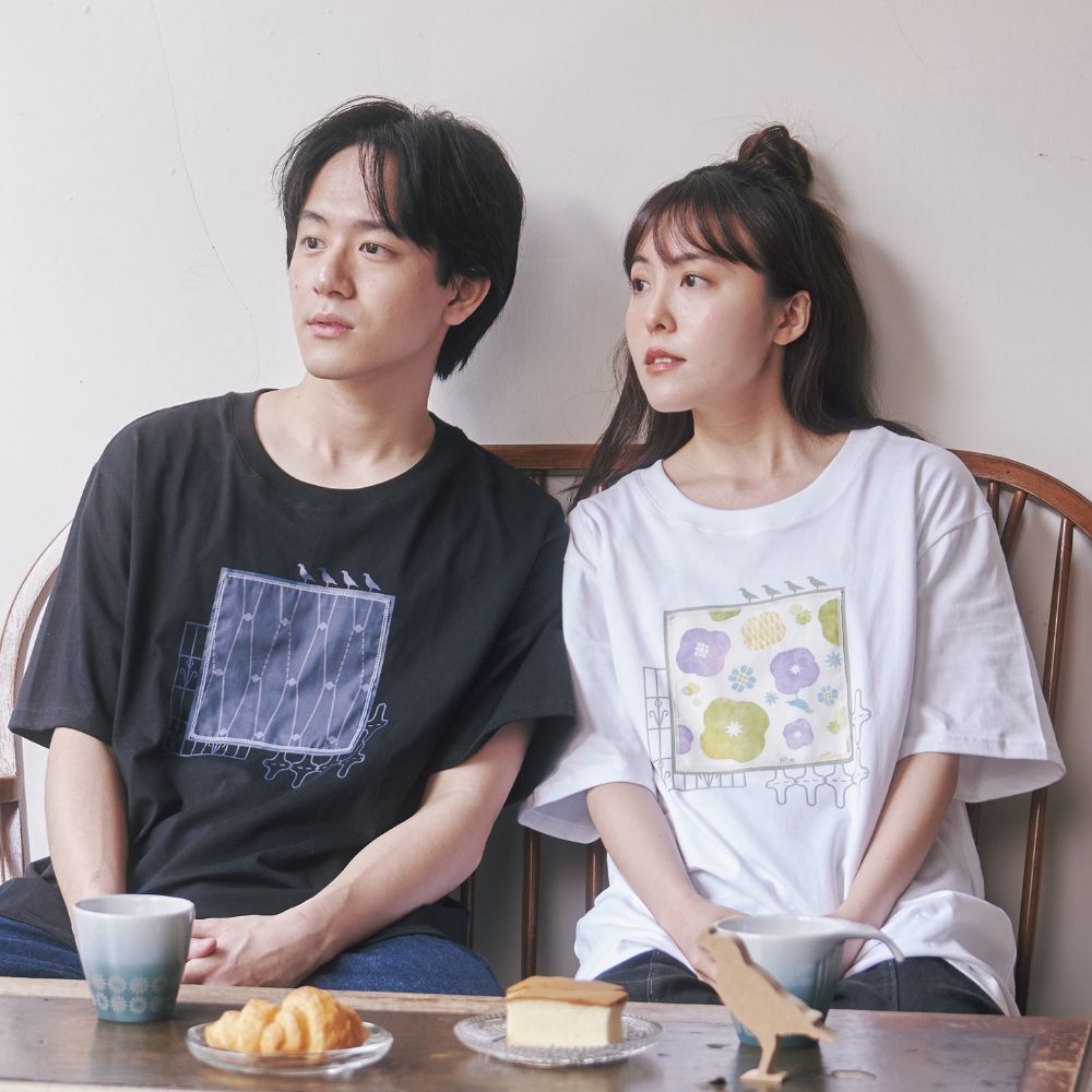 印花樂畫框T恤鐵花窗