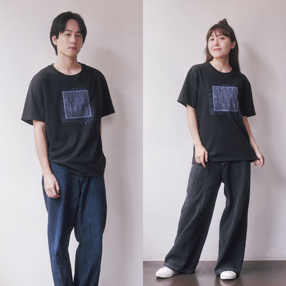 印花樂畫框T恤鐵花窗