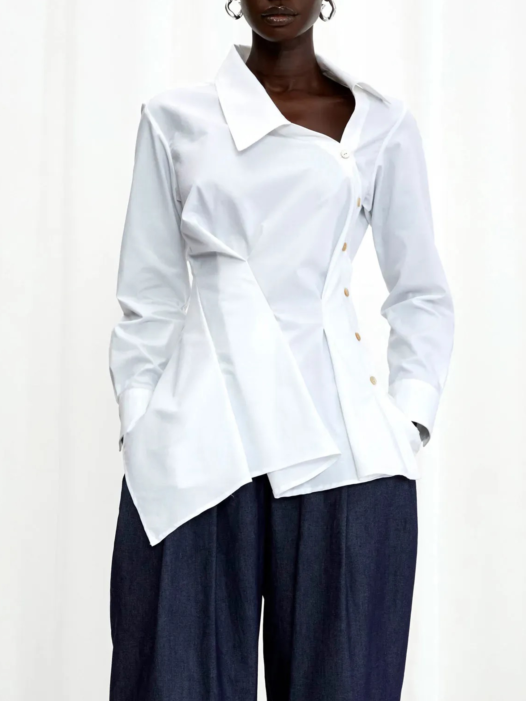 Palmer // Harding  壓摺排釦收腰襯衫