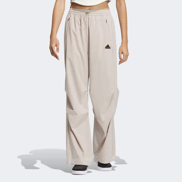 Adidas TECH PARA PNT JJ1100 女 長褲 運動 休閒 寬鬆 吸濕排汗 拉鍊口袋 愛迪達 米