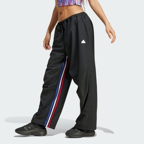 Adidas Express WVN TP IX3737 女 長褲 運動 休閒 寬鬆 拉繩 可調節下擺 愛迪達 黑