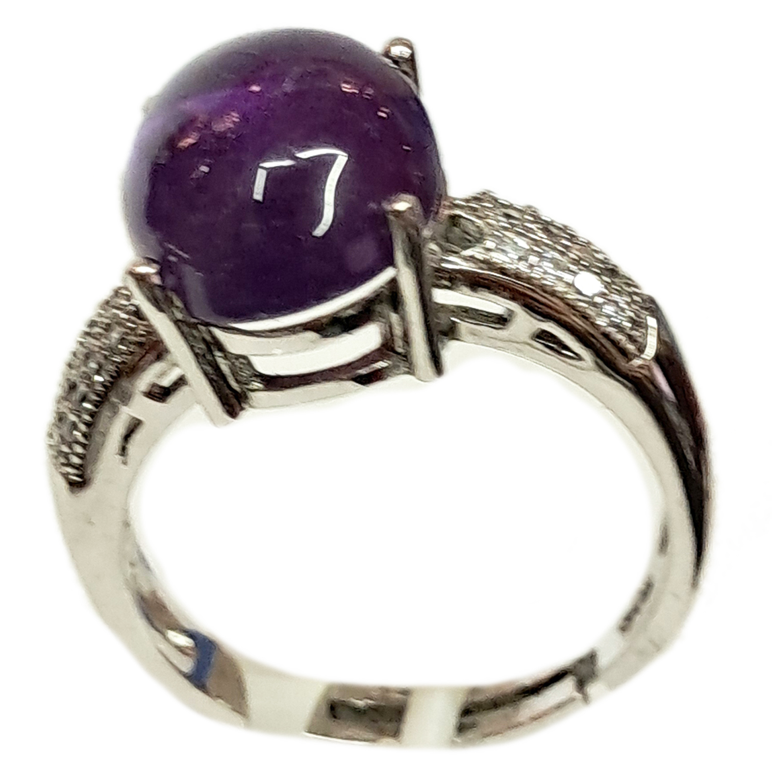 紫水晶鑲925銀戒【十方】148507