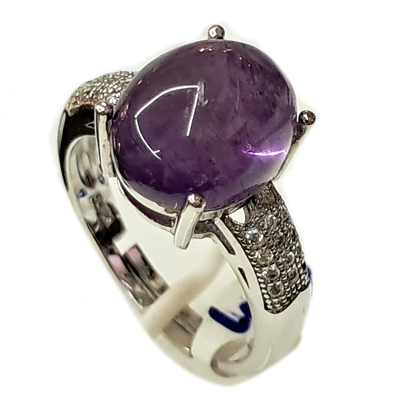 紫水晶鑲925銀戒【十方】148507