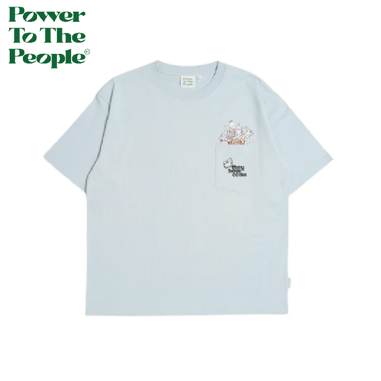 【 Power To The People｜幽靈爆米花口袋短TEE - 2色 】