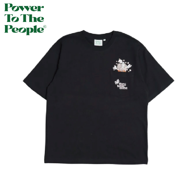 【 Power To The People｜幽靈爆米花口袋短TEE - 2色 】